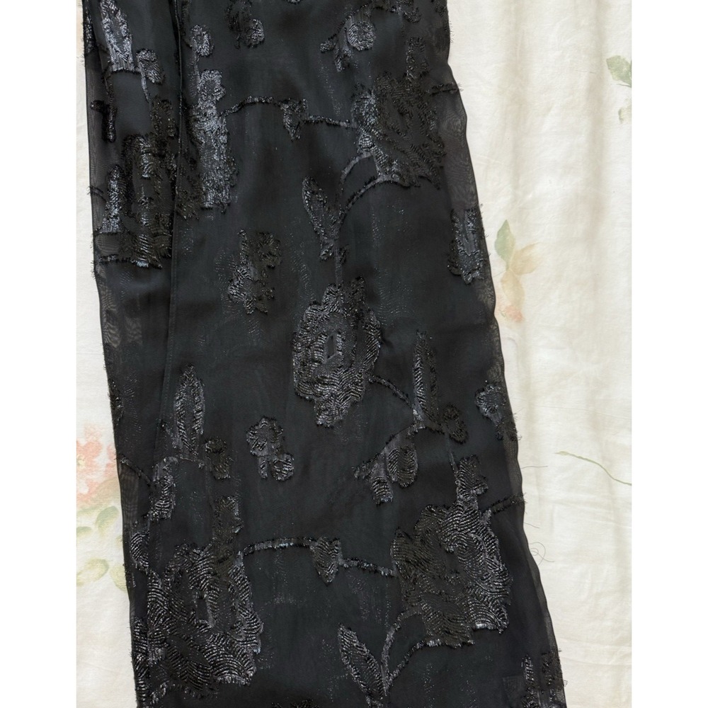 Adrianna Papell Formal Jumpsuit 14W Floral Chiffon One‎ Shoulder Pants Sparkle - Picture 15 of 16